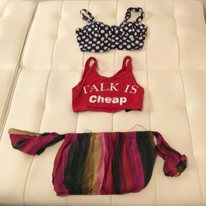 💓Lot of 3 crop tops